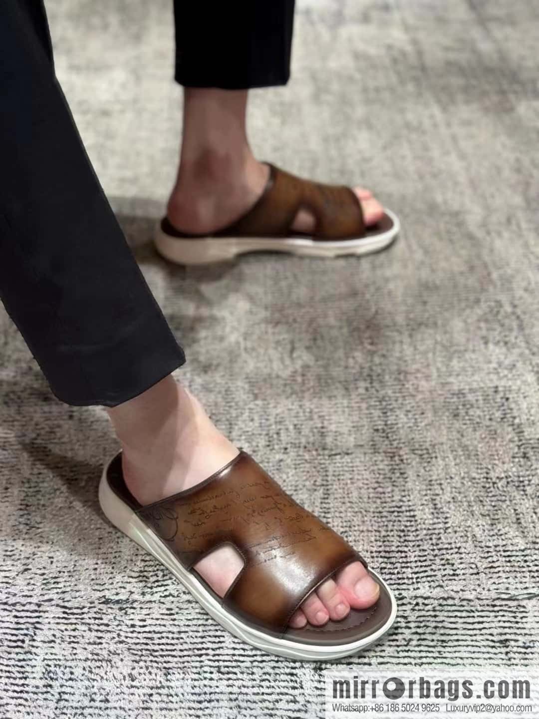 💋💍Berlut Bruti 2024 Summer New Collection, Inspiration New Season, New Shadow Leather Slippers