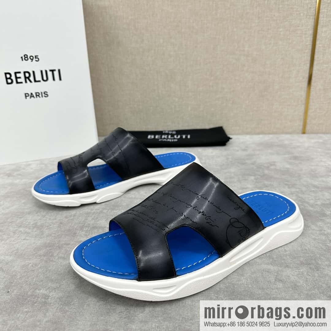 💋💍Berlut Bruti 2024 Summer New Collection, Inspiration New Season, New Shadow Leather Slippers