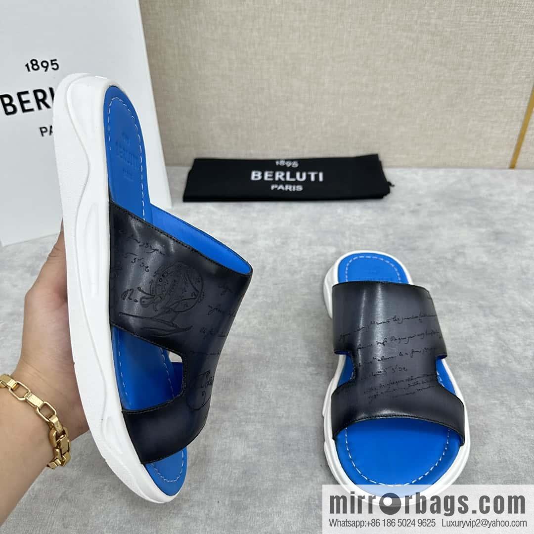 💋💍Berlut Bruti 2024 Summer New Collection, Inspiration New Season, New Shadow Leather Slippers
