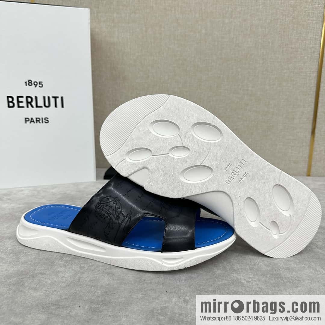 💋💍Berlut Bruti 2024 Summer New Collection, Inspiration New Season, New Shadow Leather Slippers