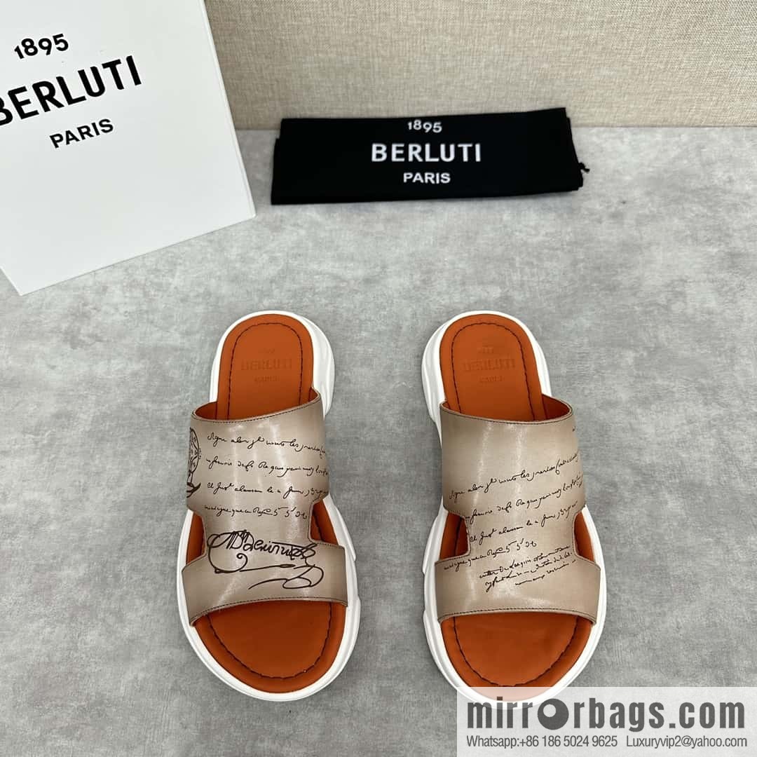 💋💍Berlut Bruti 2024 Summer New Collection, Inspiration New Season, New Shadow Leather Slippers