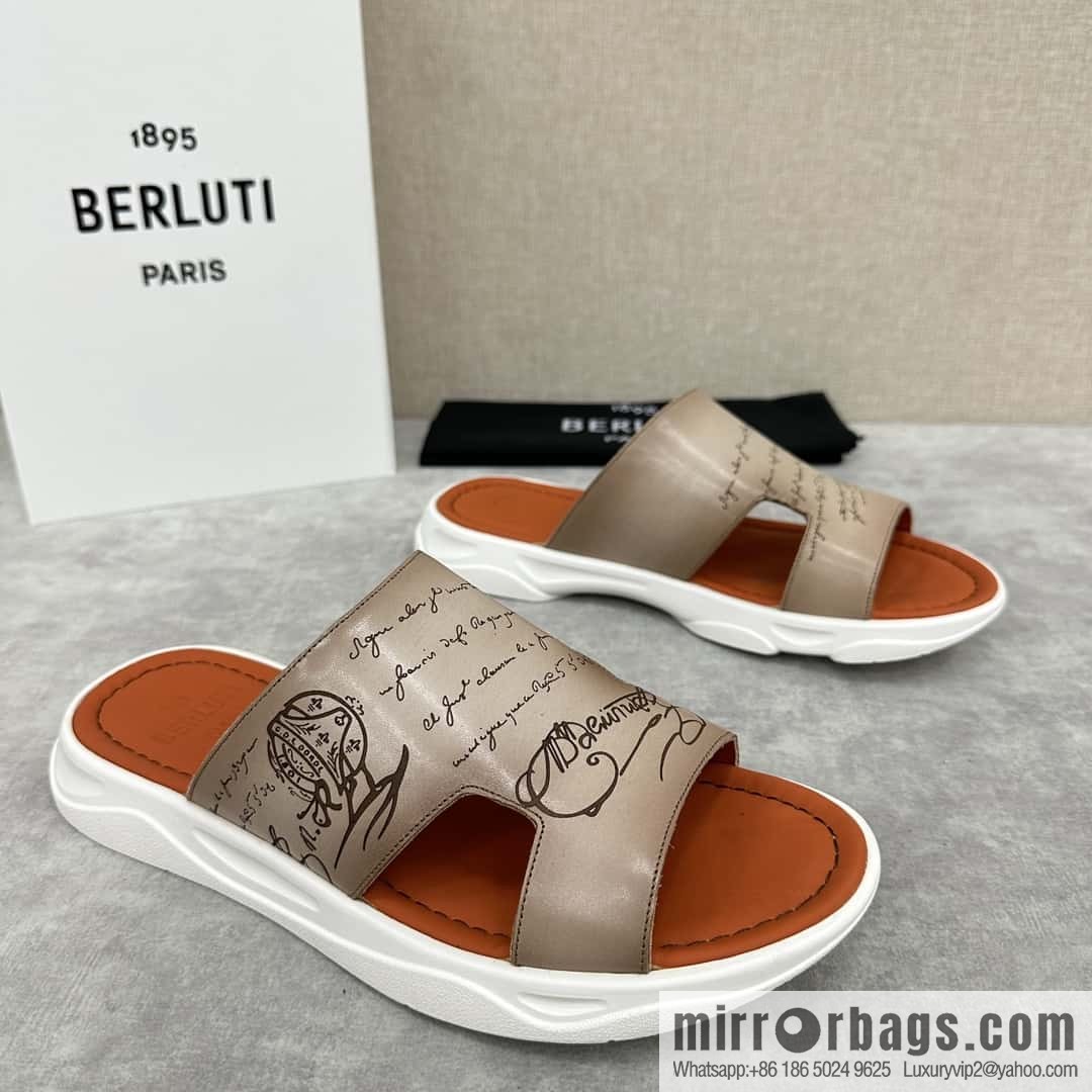 💋💍Berlut Bruti 2024 Summer New Collection, Inspiration New Season, New Shadow Leather Slippers