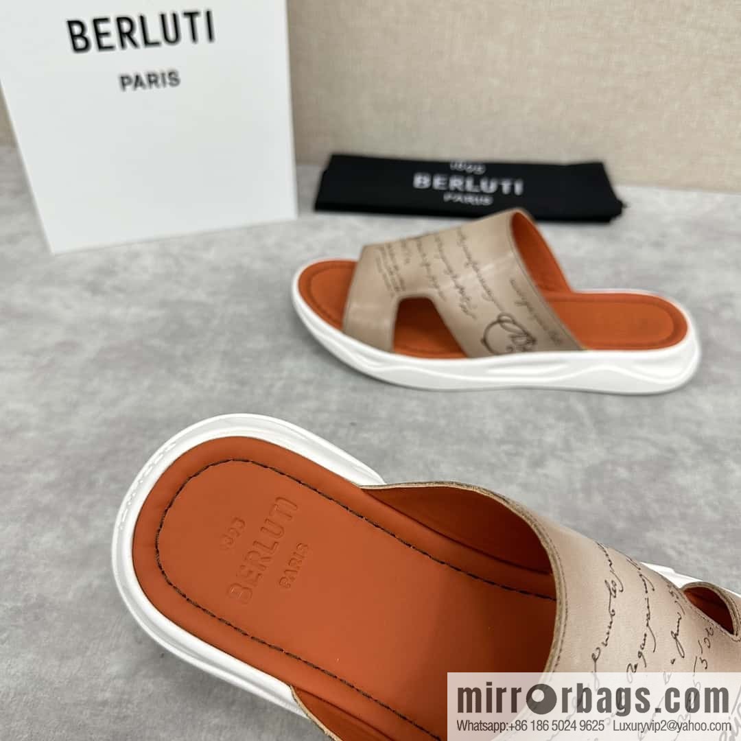 💋💍Berlut Bruti 2024 Summer New Collection, Inspiration New Season, New Shadow Leather Slippers