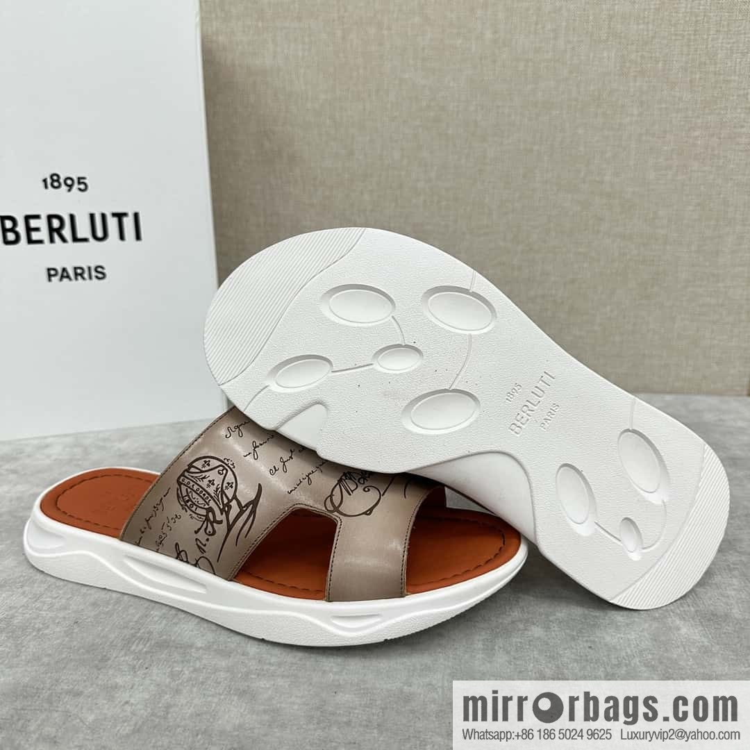 💋💍Berlut Bruti 2024 Summer New Collection, Inspiration New Season, New Shadow Leather Slippers