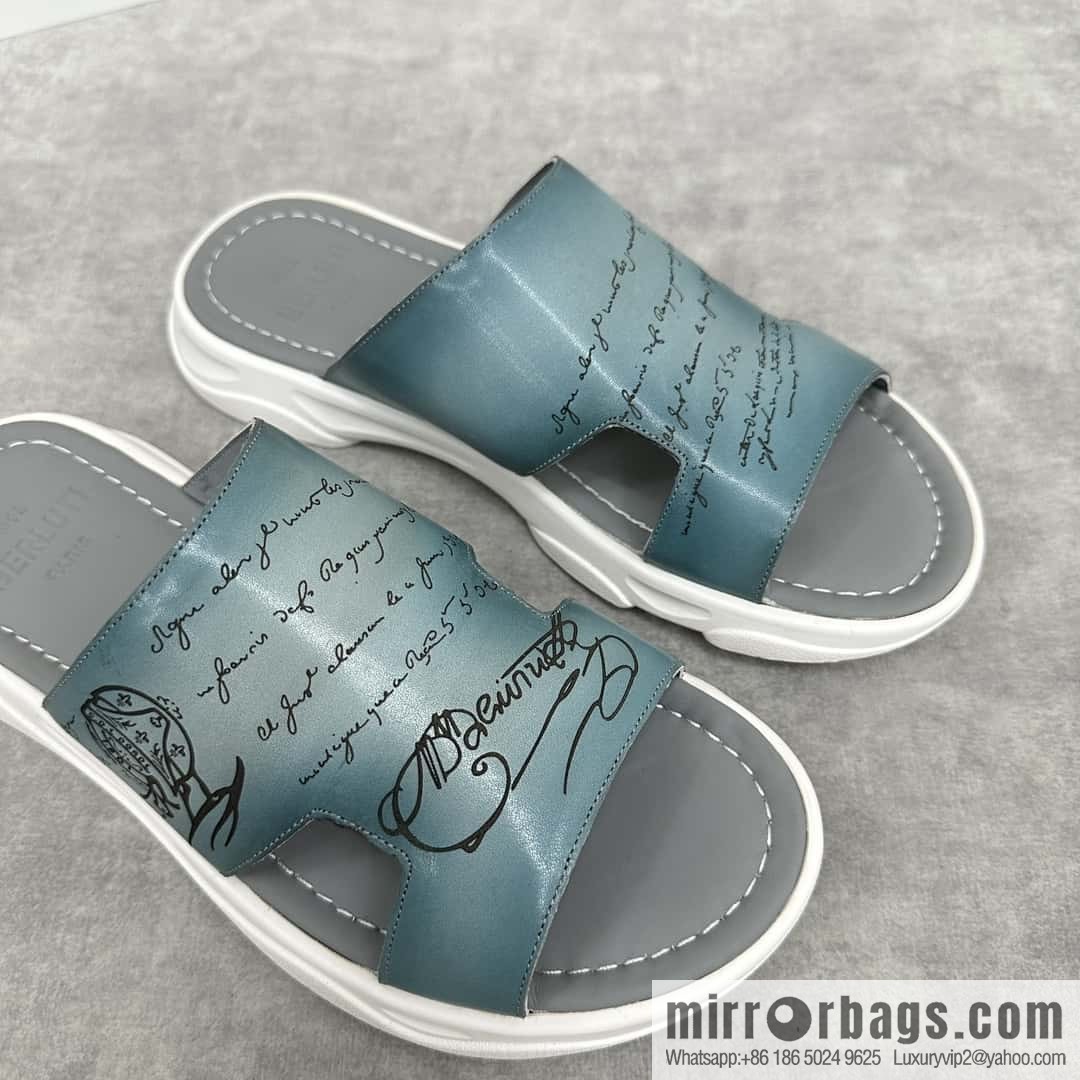 💋💍Berlut Bruti 2024 Summer New Collection, Inspiration New Season, New Shadow Leather Slippers