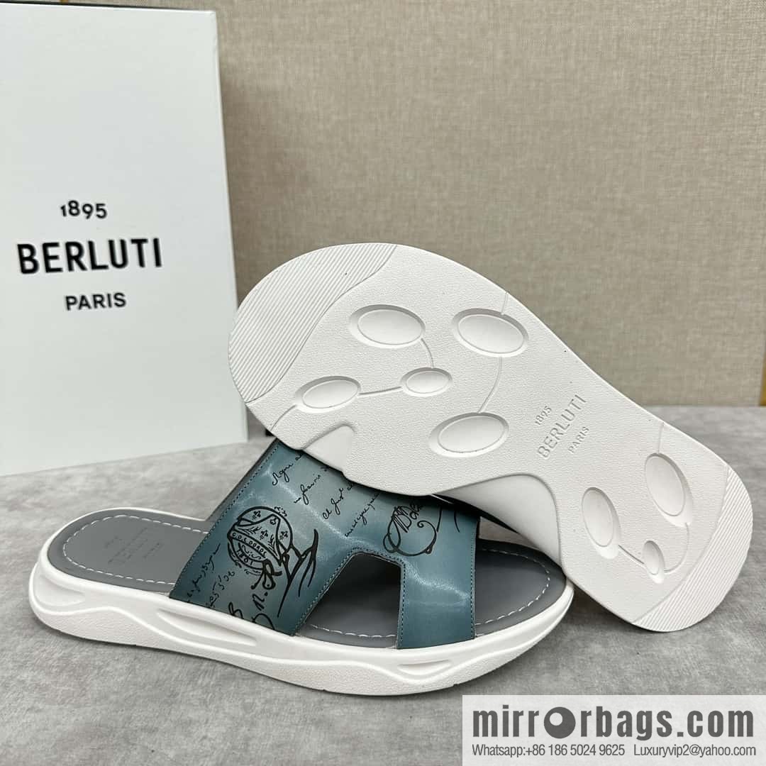 💋💍Berlut Bruti 2024 Summer New Collection, Inspiration New Season, New Shadow Leather Slippers