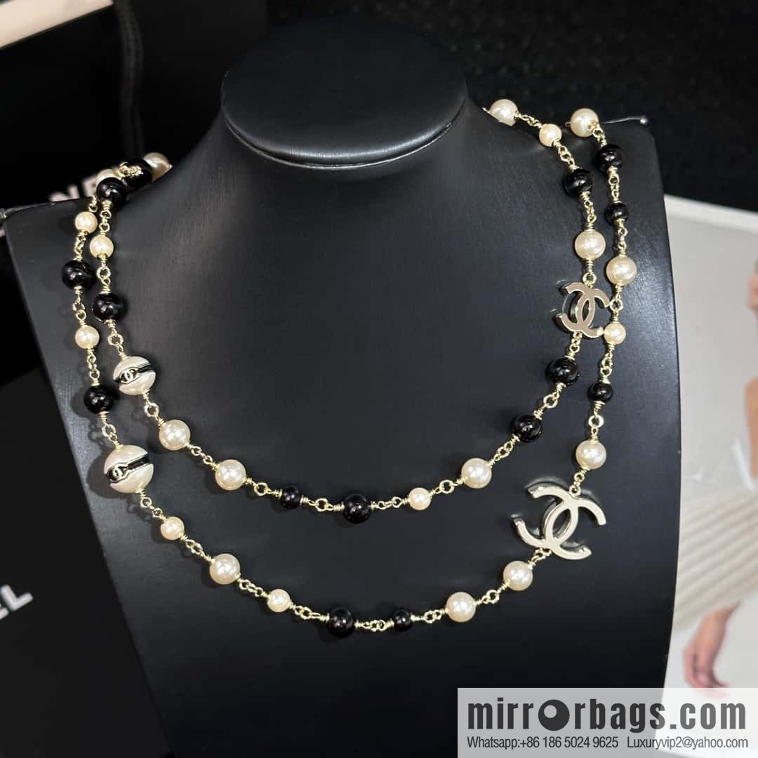 ❗️New ❗️ ☀️ New ☑️ Chanel Double C Pearl Necklace Sweater Chain ☀️