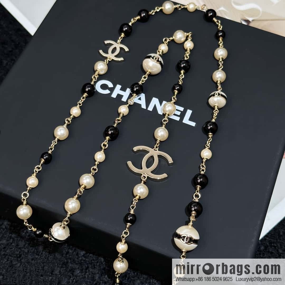 ❗️New ❗️ ☀️ New ☑️ Chanel Double C Pearl Necklace Sweater Chain ☀️