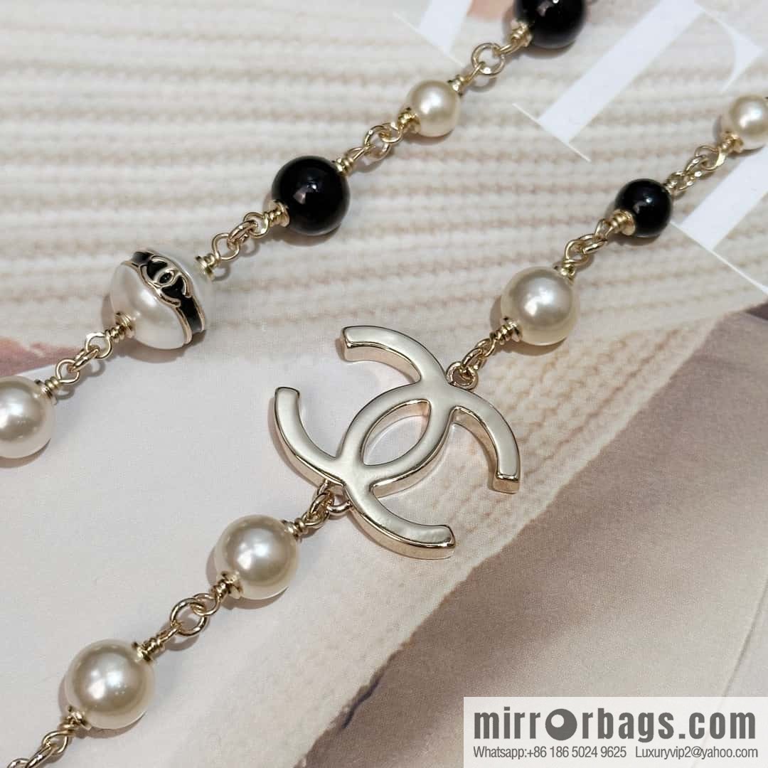❗️New ❗️ ☀️ New ☑️ Chanel Double C Pearl Necklace Sweater Chain ☀️