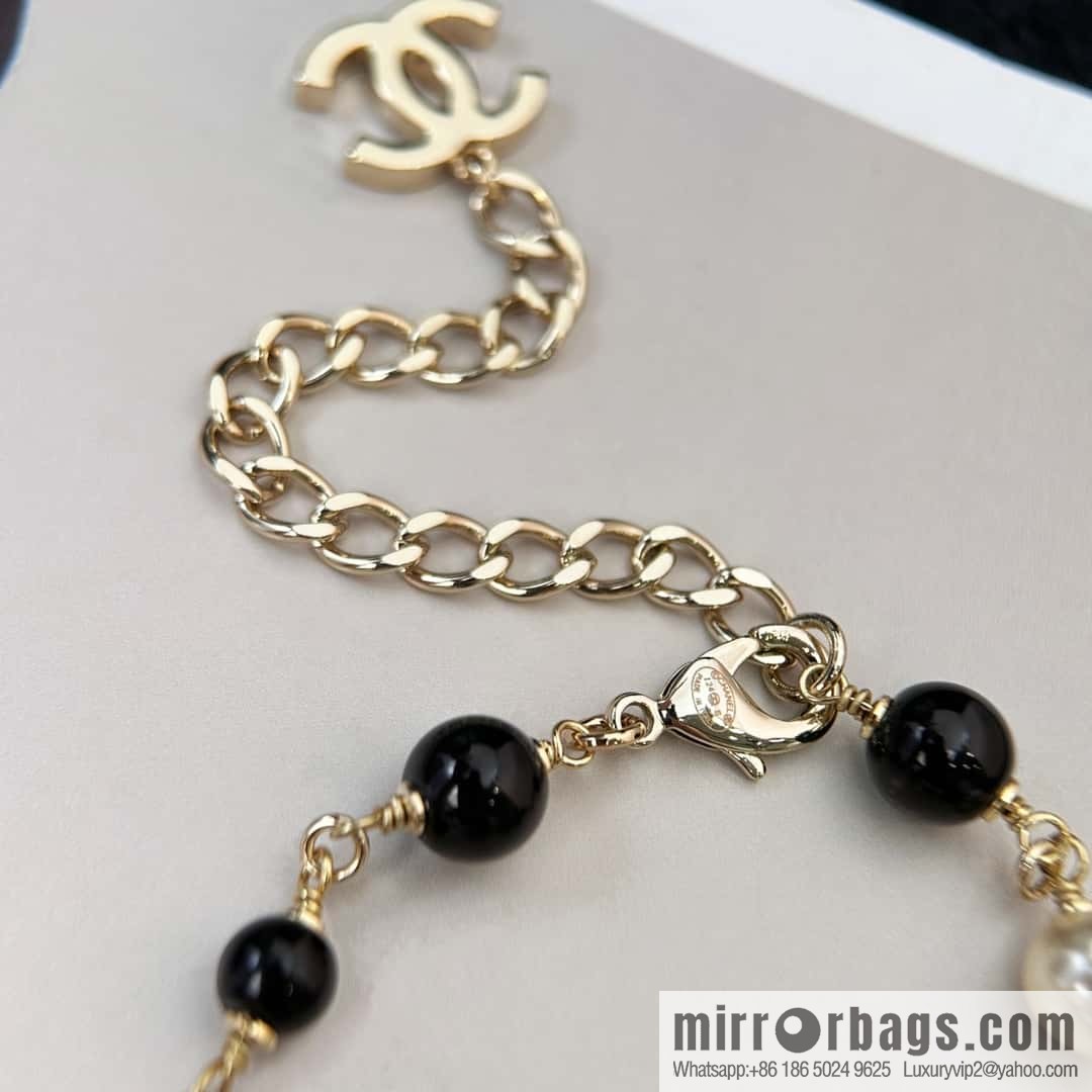 ❗️New ❗️ ☀️ New ☑️ Chanel Double C Pearl Necklace Sweater Chain ☀️