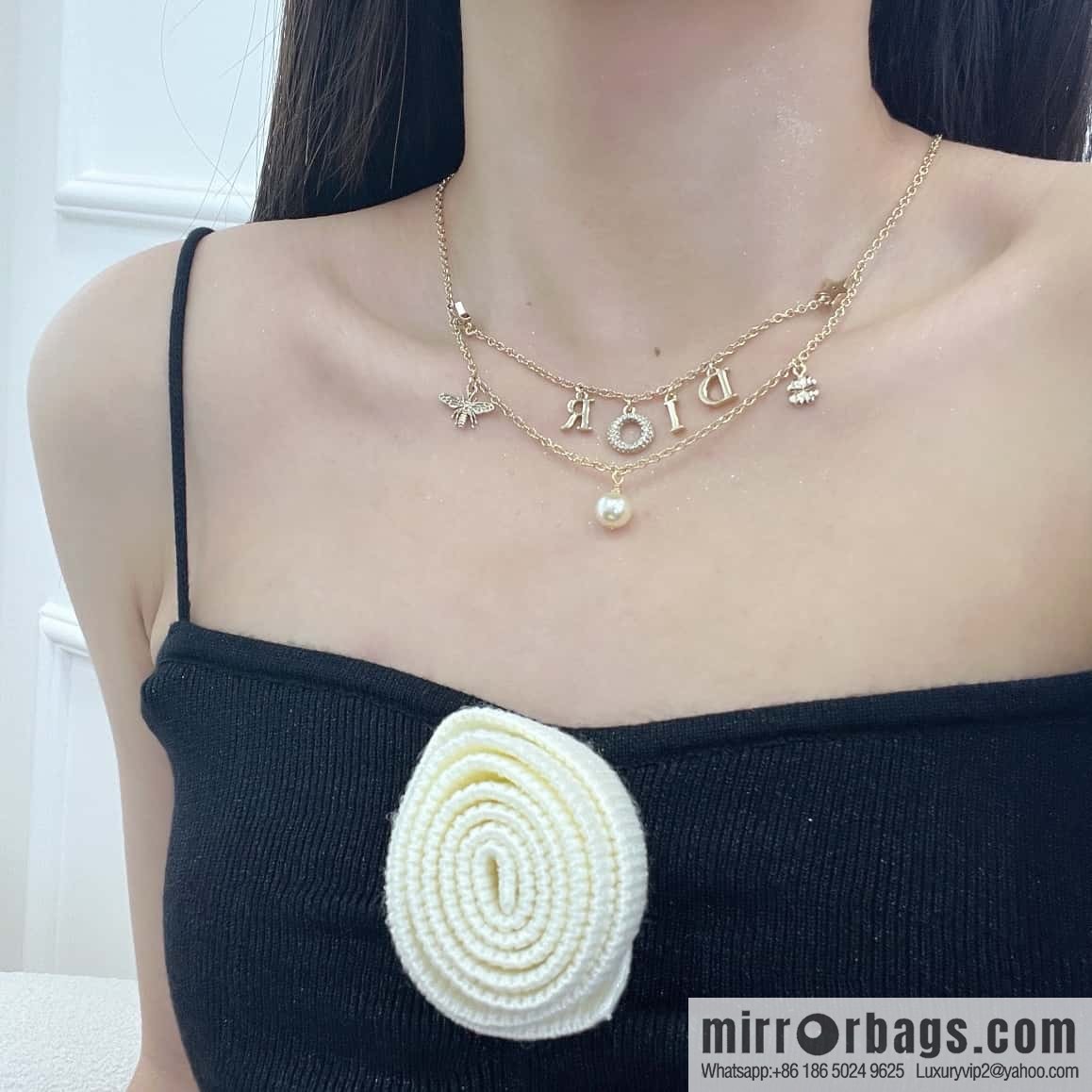 New ☑️ DIOR Dior fringed letter pentagram bracelet, necklace