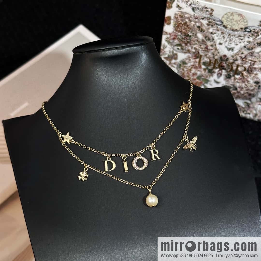 New ☑️ DIOR Dior fringed letter pentagram bracelet, necklace