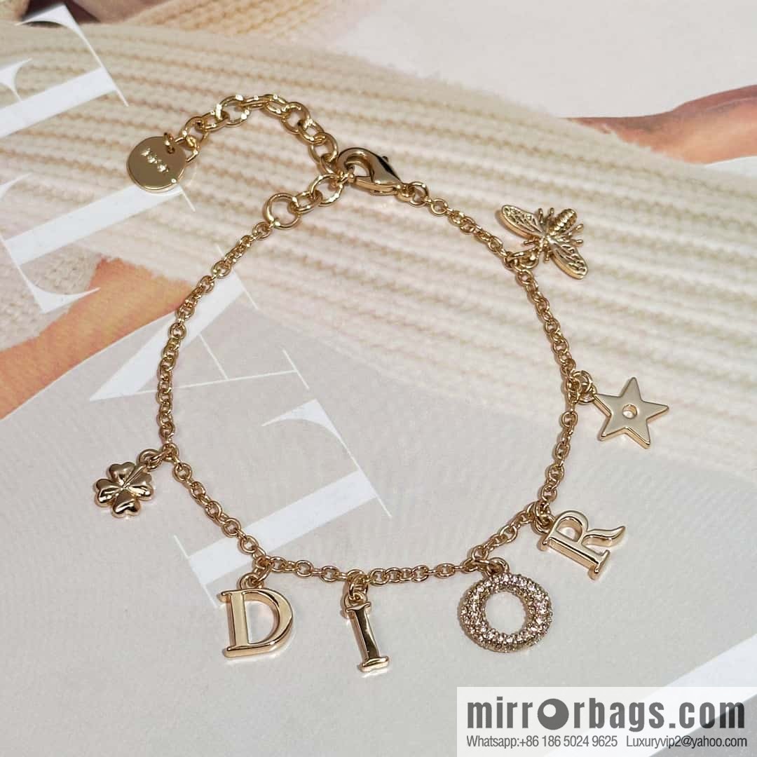 New ☑️ DIOR Dior fringed letter pentagram bracelet, necklace