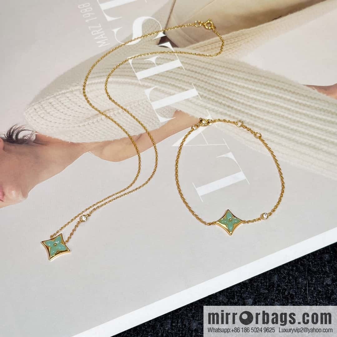 ❗️New ❗️ ☀ Louis Vuitton rhombus presbyopia Tianhe stone bracelet, necklace ☀