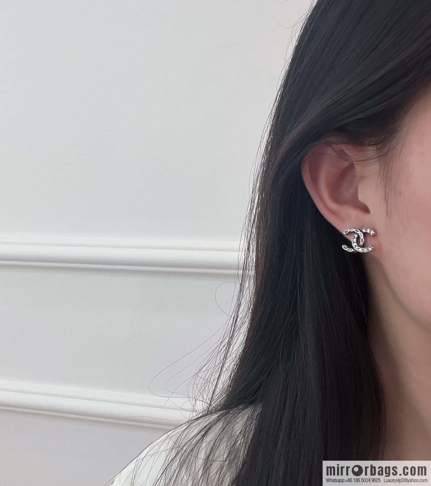 ❗️New ❗️ chanel stud earrings ☀️ new ☑️ chanel c1 double c stud earrings ☀️