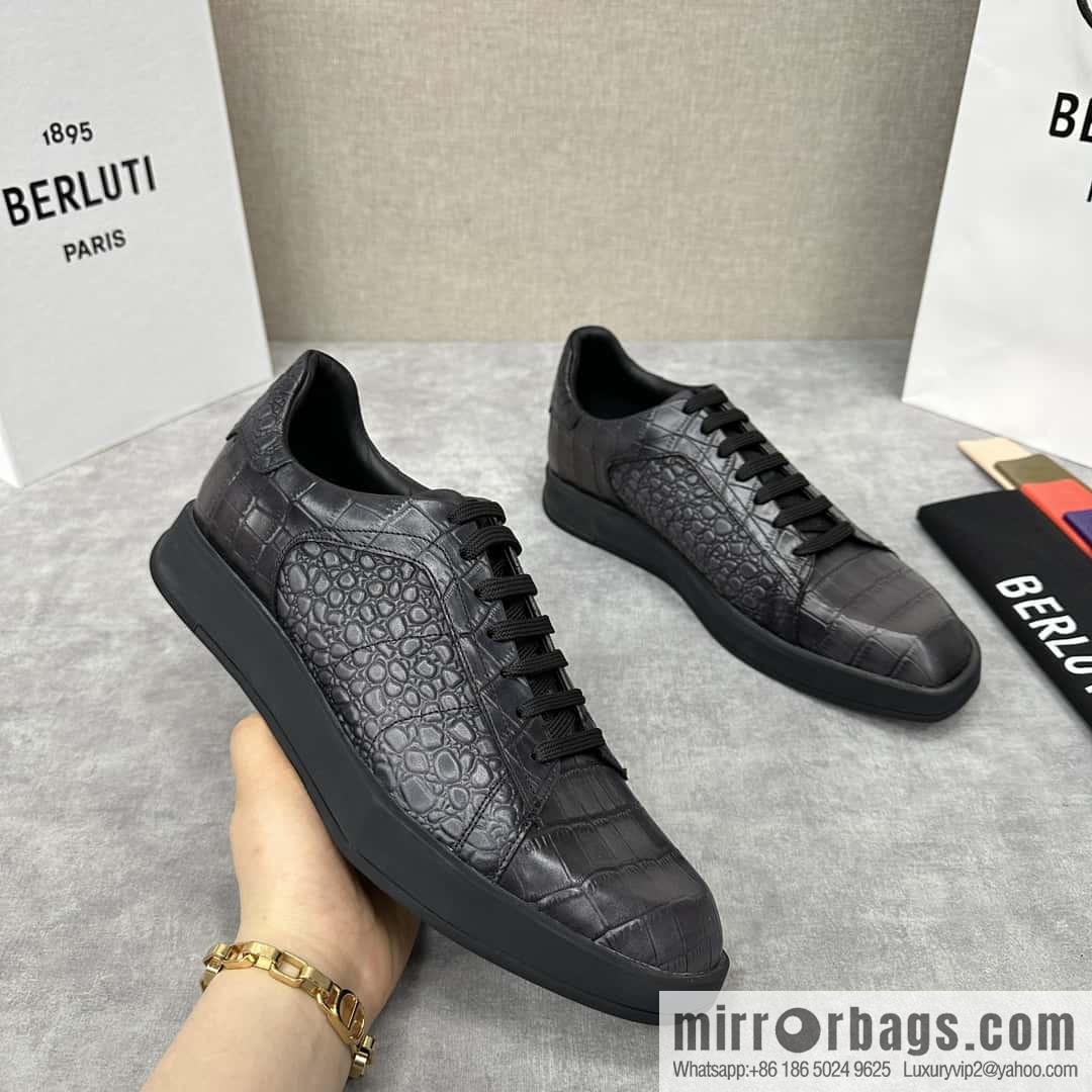 💋💍Berlut Bruti, Geometric Styling Board Shoes Strike Stellar Casual Shoes Sneakers