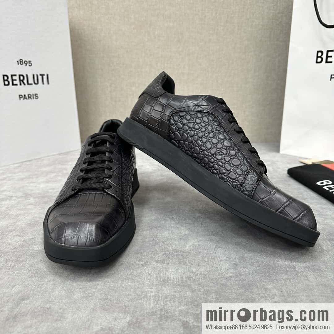 💋💍Berlut Bruti, Geometric Styling Board Shoes Strike Stellar Casual Shoes Sneakers
