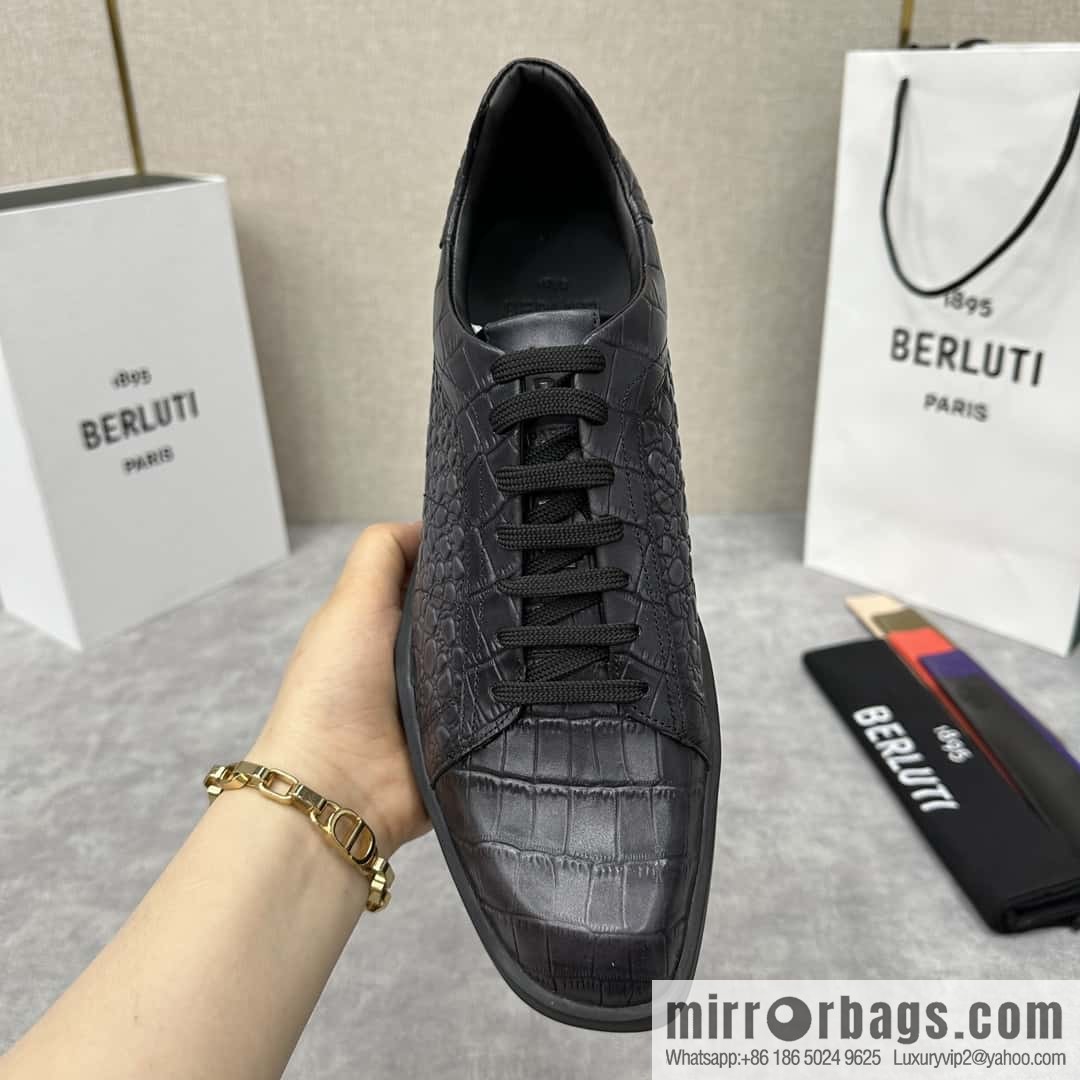 💋💍Berlut Bruti, Geometric Styling Board Shoes Strike Stellar Casual Shoes Sneakers