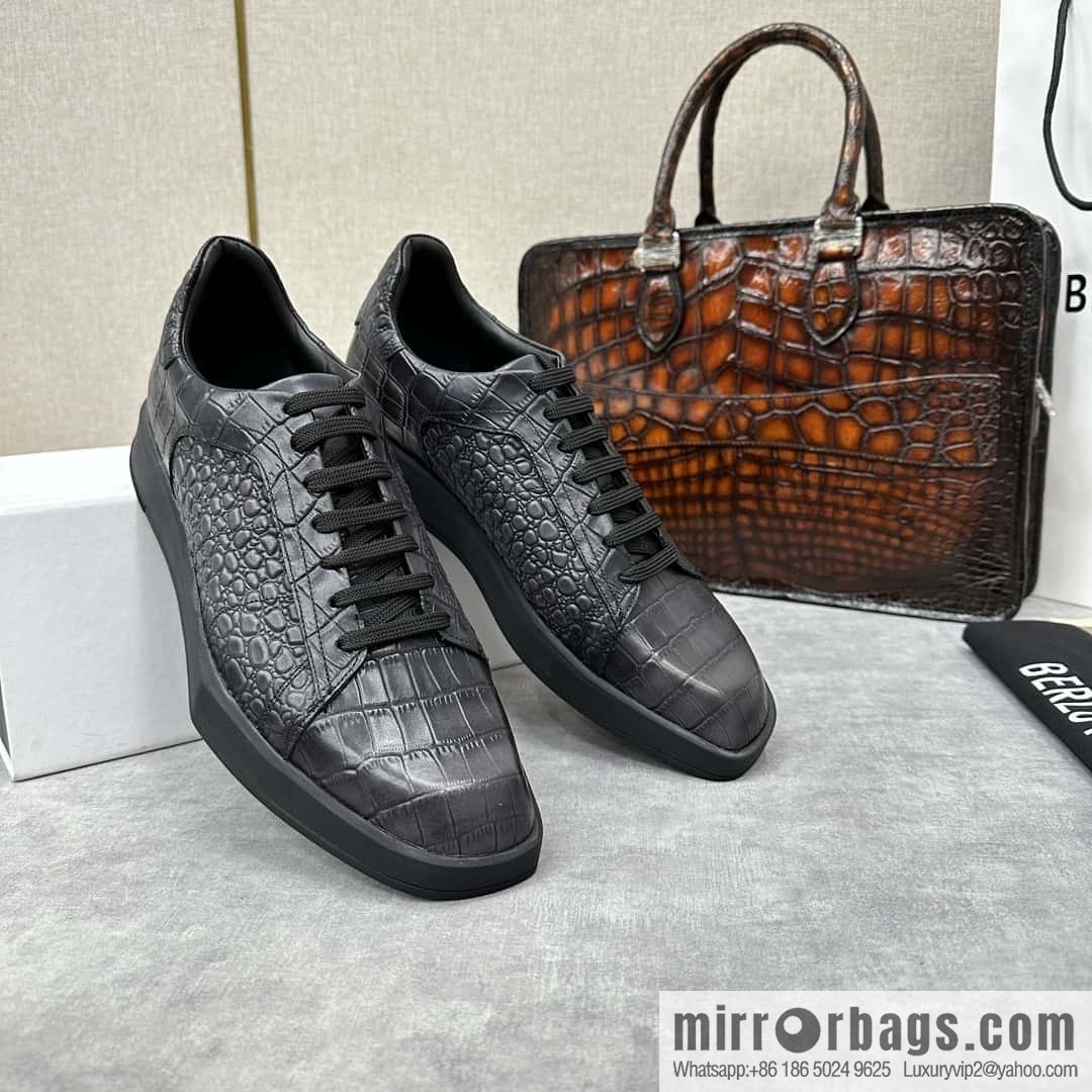 💋💍Berlut Bruti, Geometric Styling Board Shoes Strike Stellar Casual Shoes Sneakers
