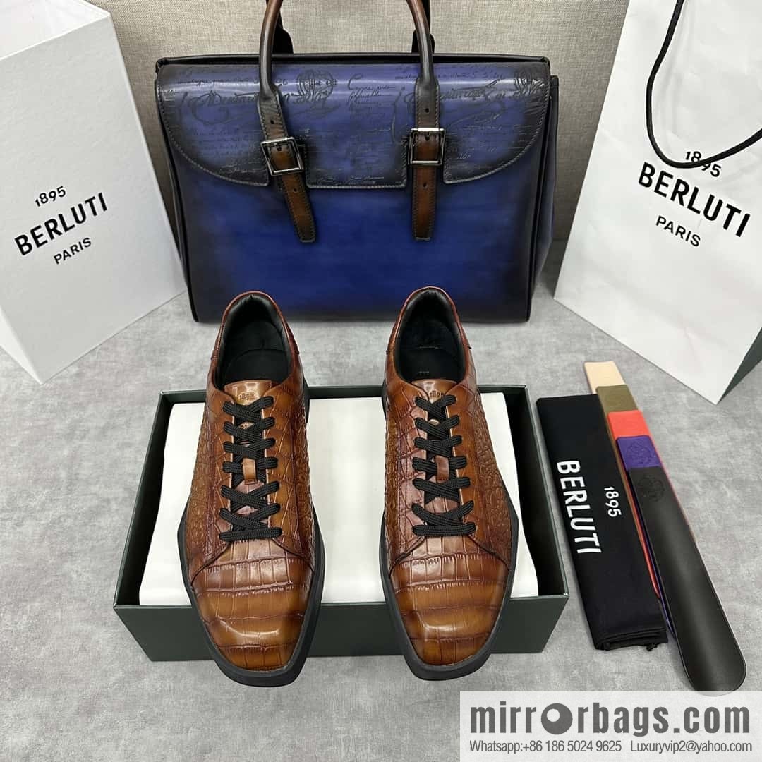 💋💍Berlut Bruti, Geometric Styling Board Shoes Strike Stellar Casual Shoes Sneakers