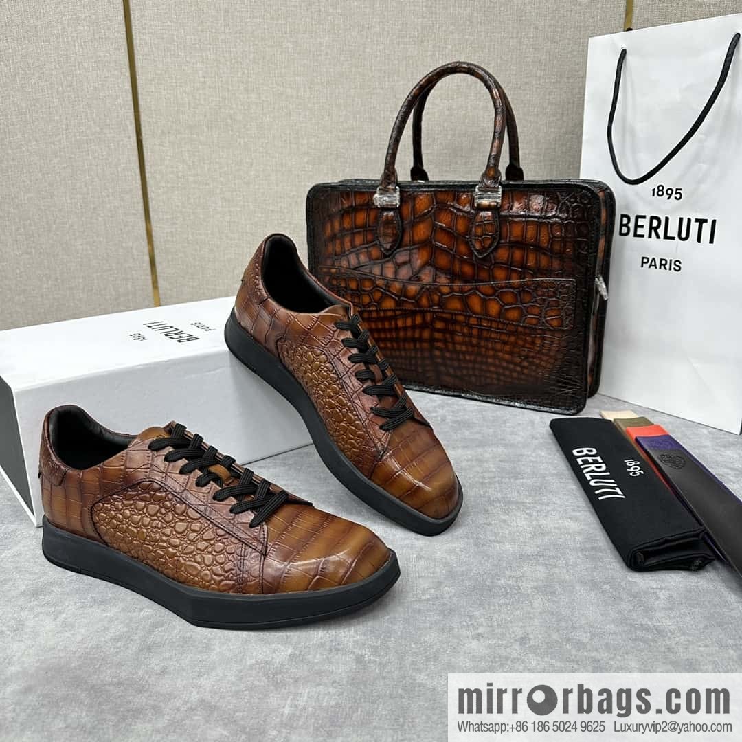 💋💍Berlut Bruti, Geometric Styling Board Shoes Strike Stellar Casual Shoes Sneakers