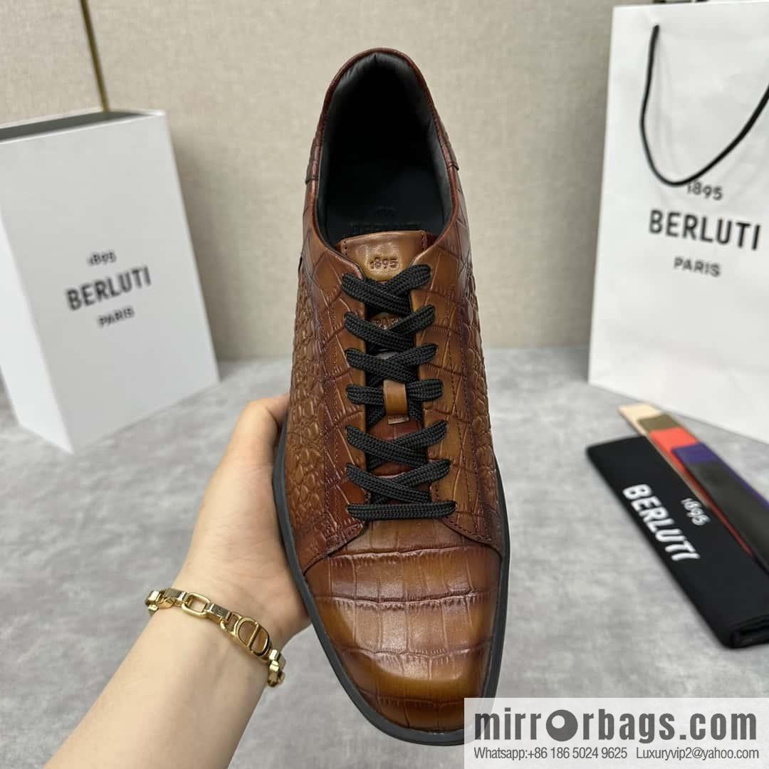 💋💍Berlut Bruti, Geometric Styling Board Shoes Strike Stellar Casual Shoes Sneakers