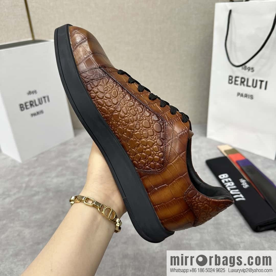 💋💍Berlut Bruti, Geometric Styling Board Shoes Strike Stellar Casual Shoes Sneakers