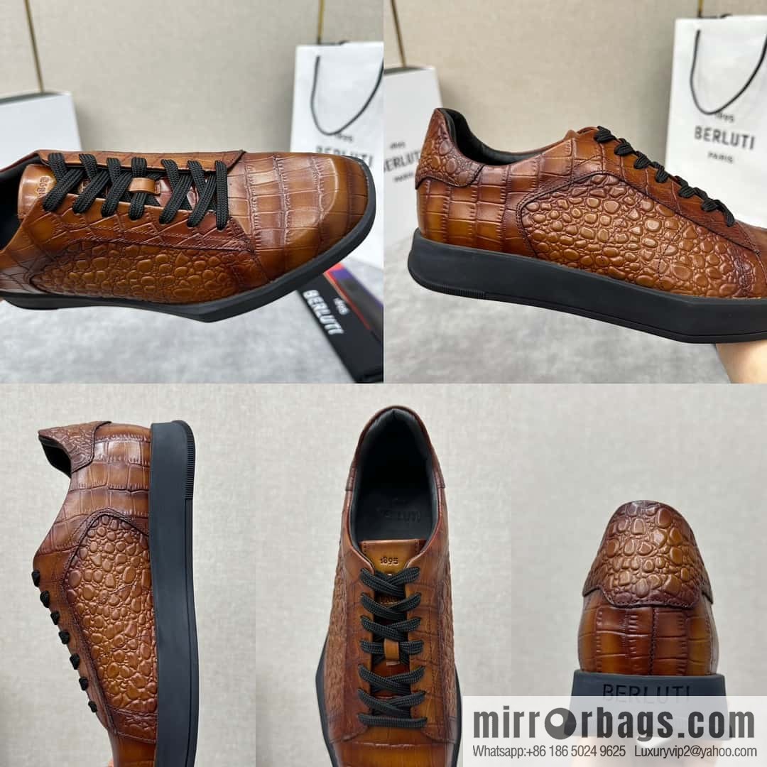 💋💍Berlut Bruti, Geometric Styling Board Shoes Strike Stellar Casual Shoes Sneakers
