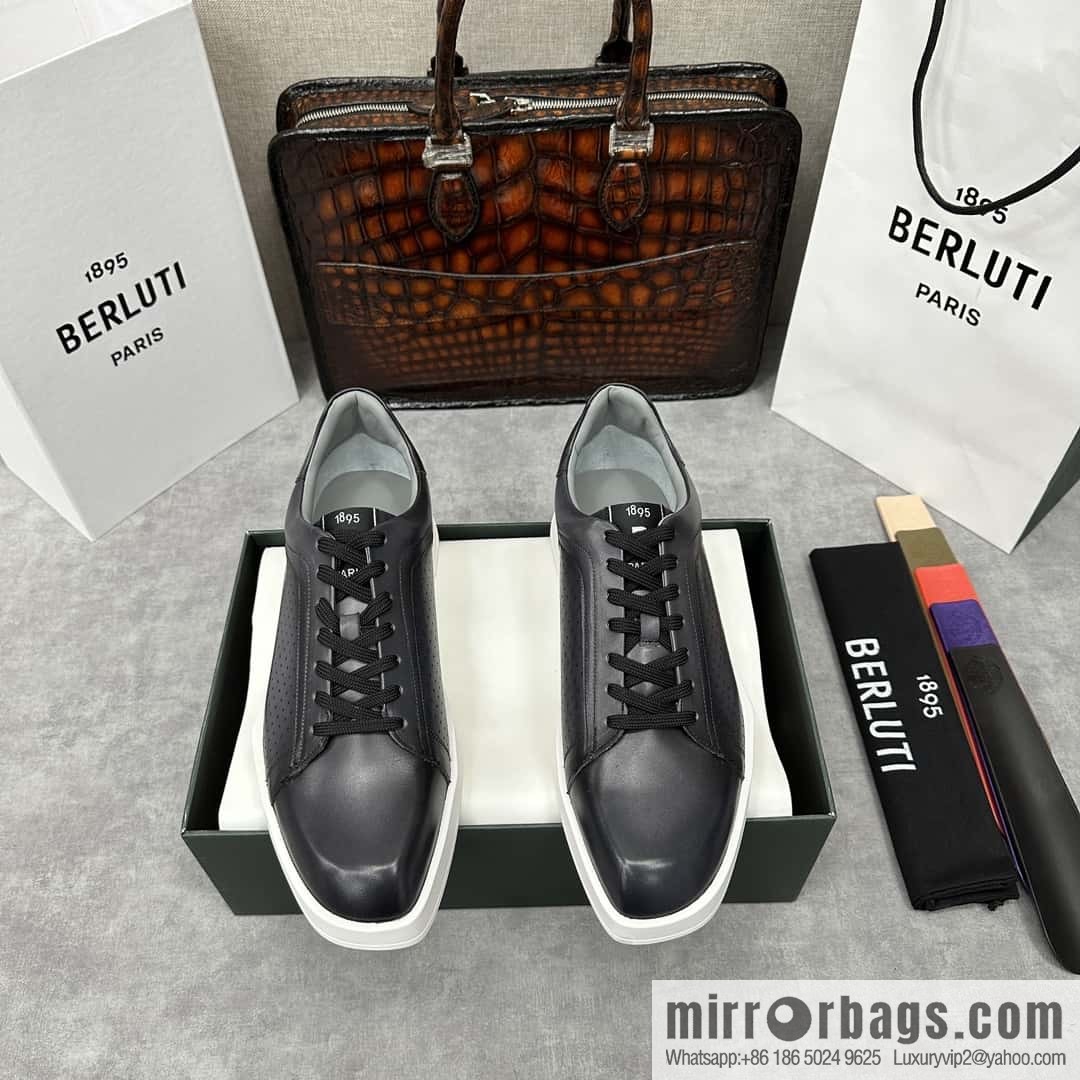 💋💍Berlut Bruti, Geometric Styling Board Shoes Strike Stellar Casual Shoes Sneakers