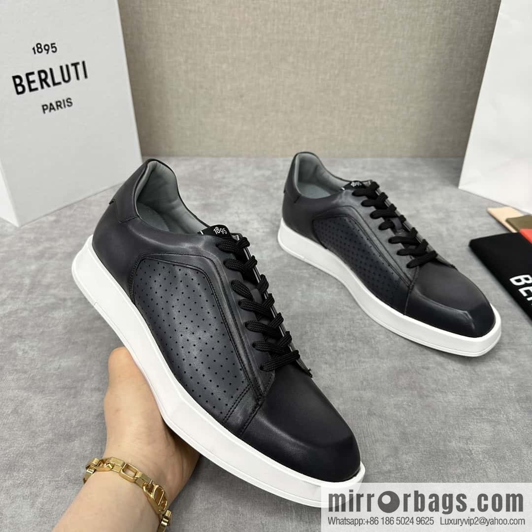 💋💍Berlut Bruti, Geometric Styling Board Shoes Strike Stellar Casual Shoes Sneakers
