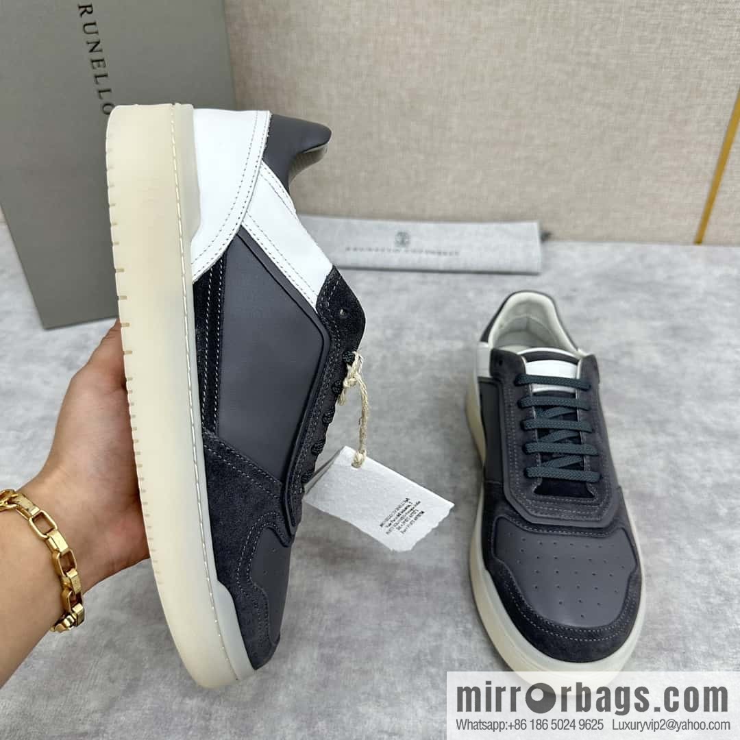 💋💍BC new products, casual board shoes, the first 🆕 Brunel * o Cucinell * splicing contrasting low-top sneakers