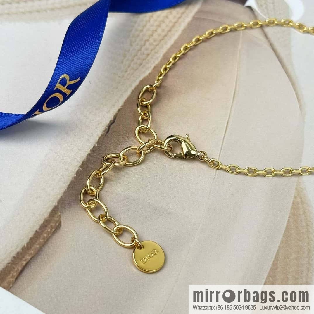 New ☑️ DIOR CD Double Pearl Necklace