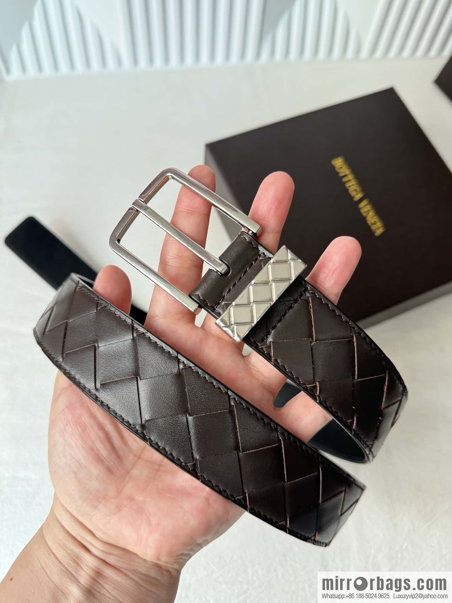 Bottega Veneta latest woven style belt 3.5CM