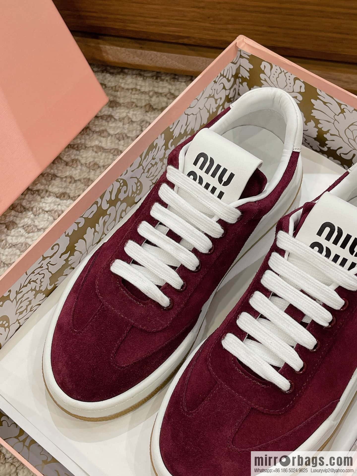 Miumiu ss24 new arrival~ miu's 2024 early spring new lace-up casual shoes, this lace-up casual shoes