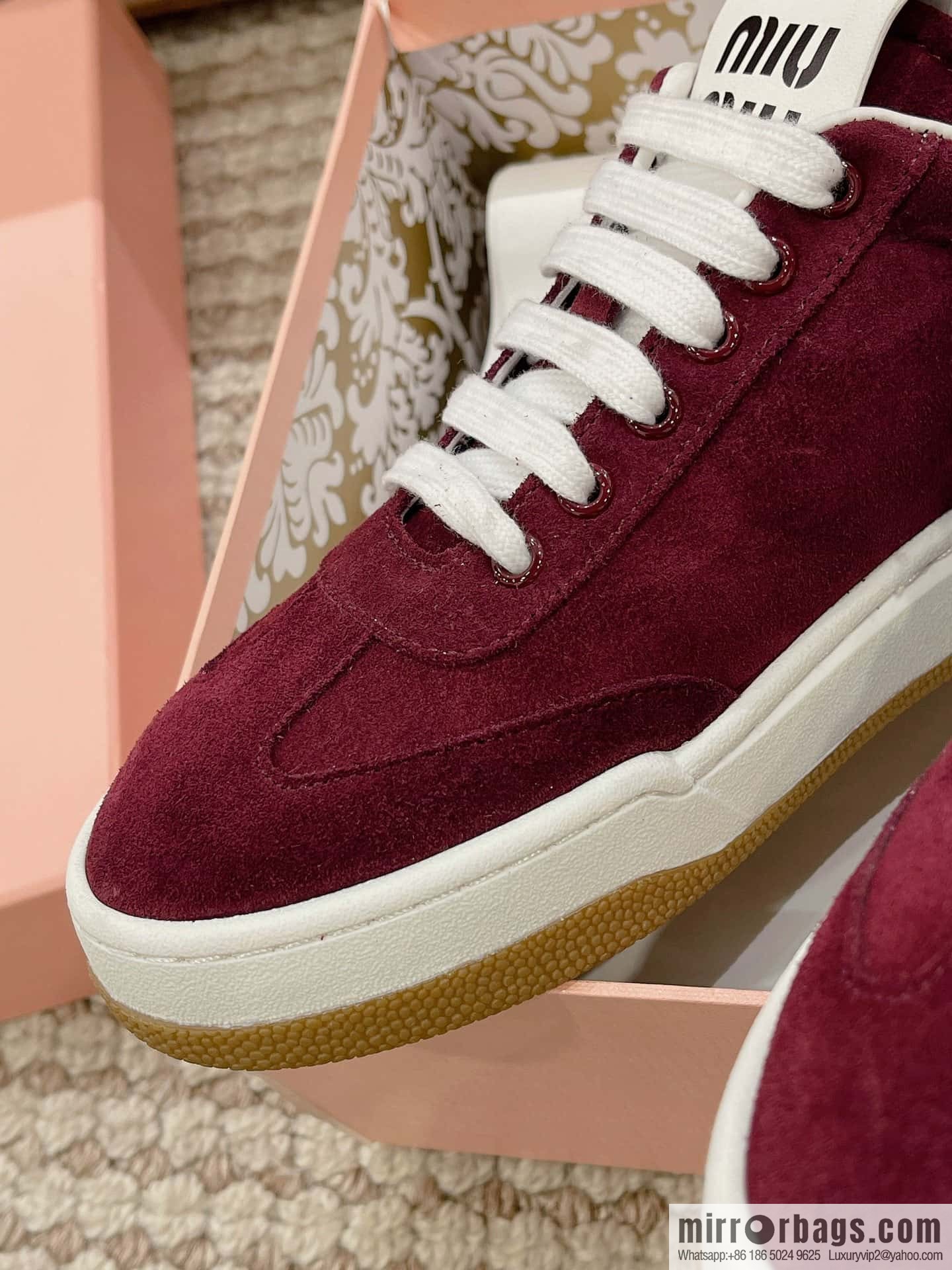 Miumiu ss24 new arrival~ miu's 2024 early spring new lace-up casual shoes, this lace-up casual shoes