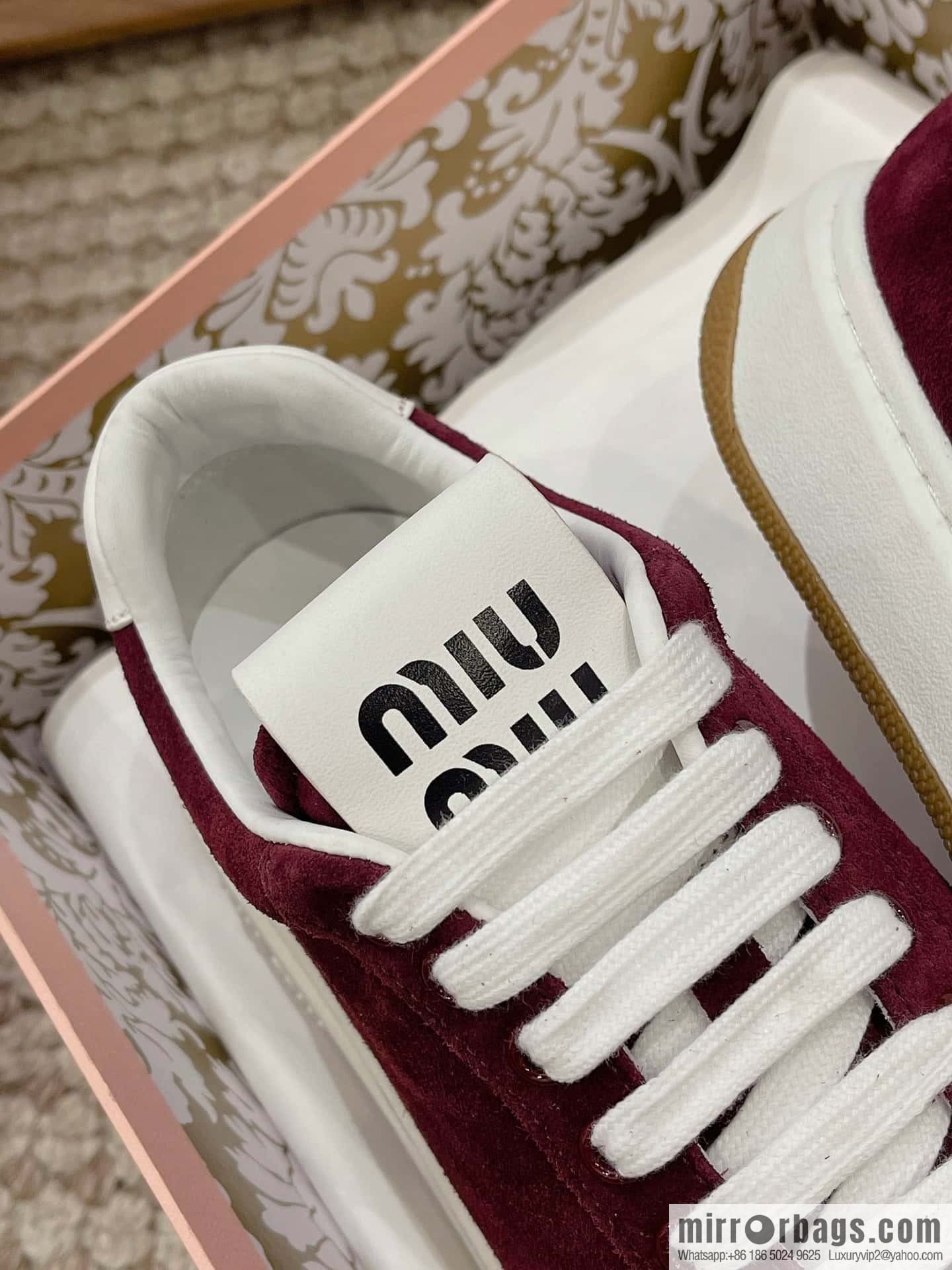 Miumiu ss24 new arrival~ miu's 2024 early spring new lace-up casual shoes, this lace-up casual shoes