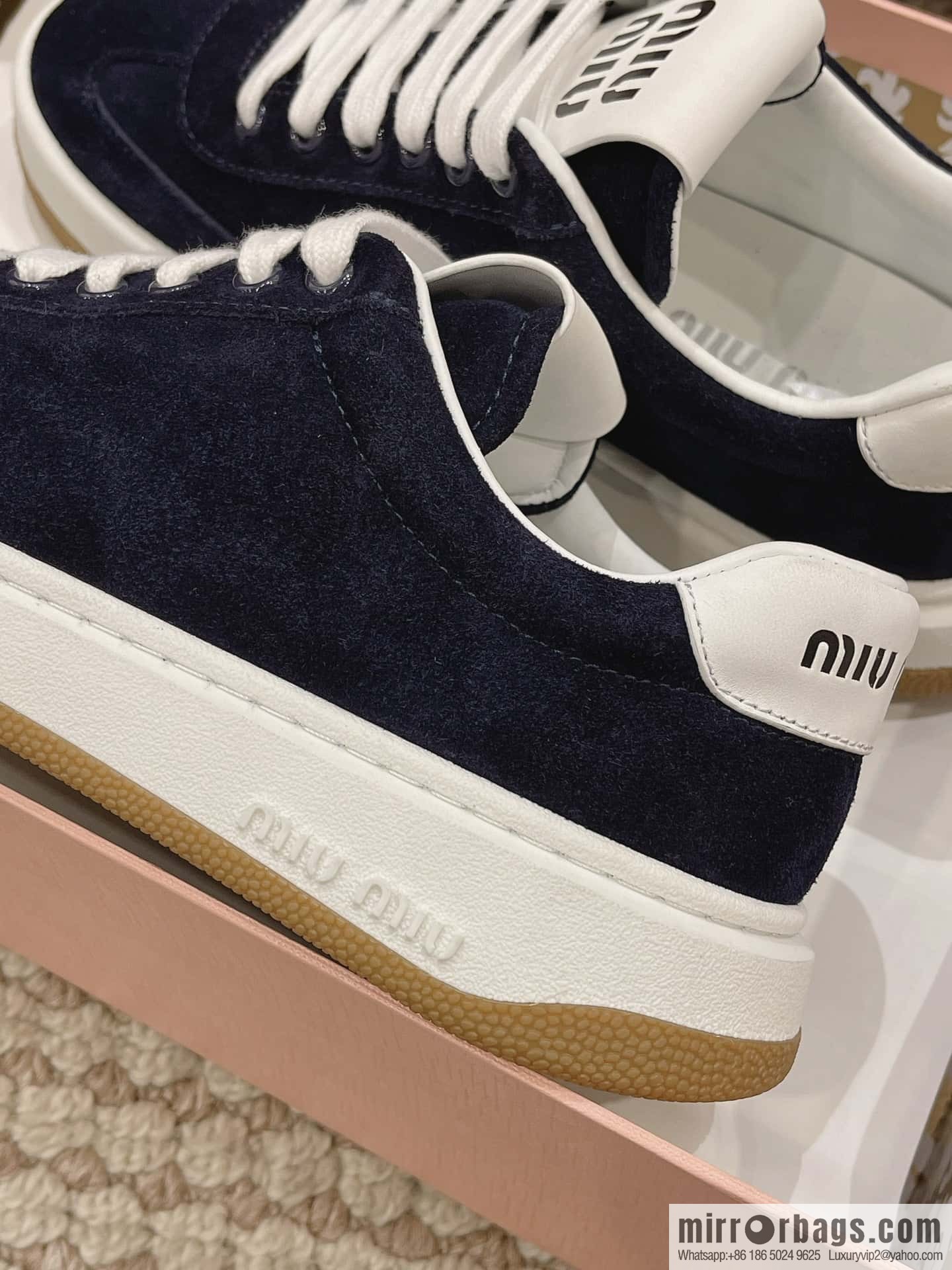 Miumiu ss24 new arrival~ miu's 2024 early spring new lace-up casual shoes, this lace-up casual shoes