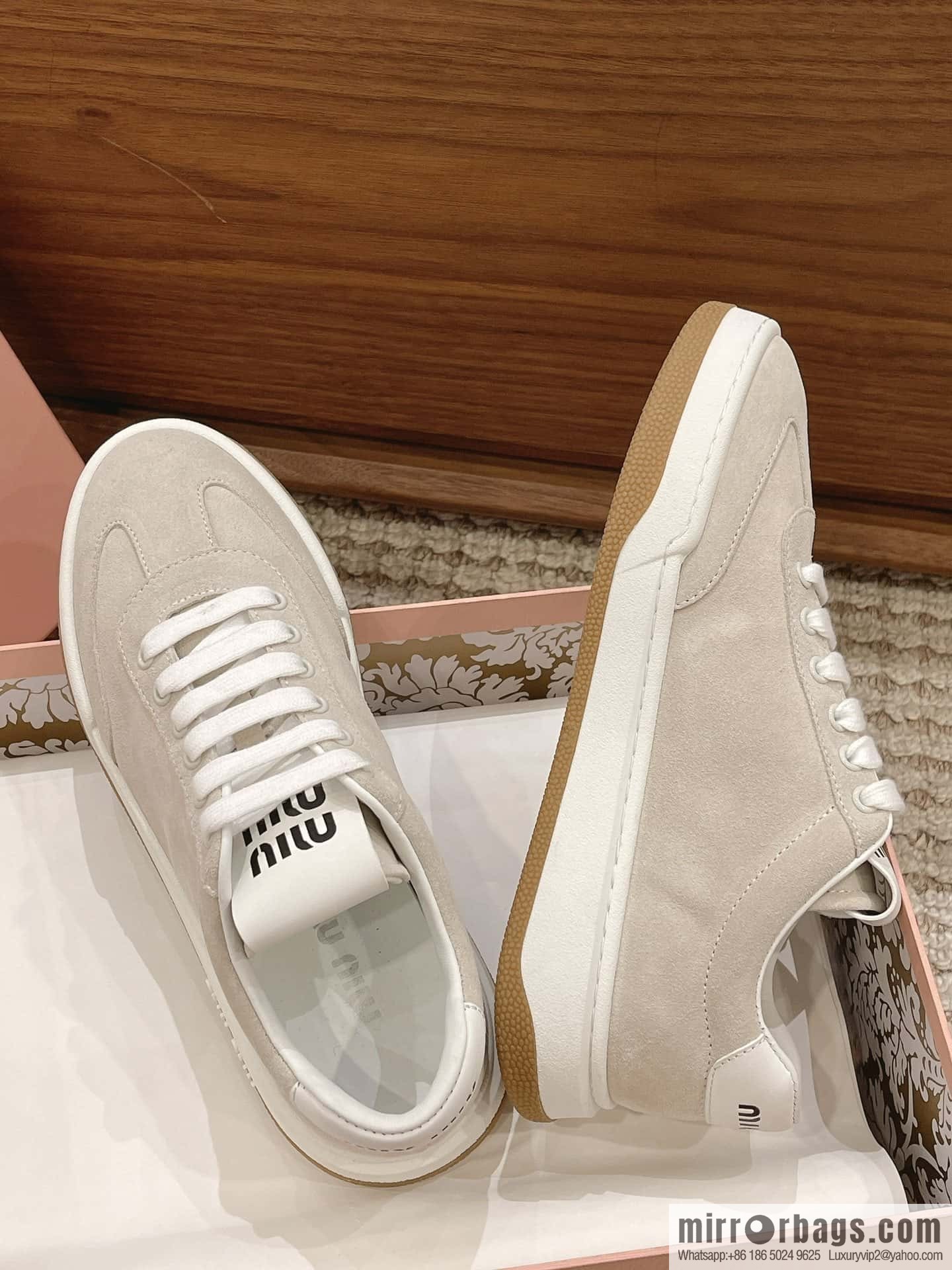 Miumiu ss24 new arrival~ miu's 2024 early spring new lace-up casual shoes, this lace-up casual shoes