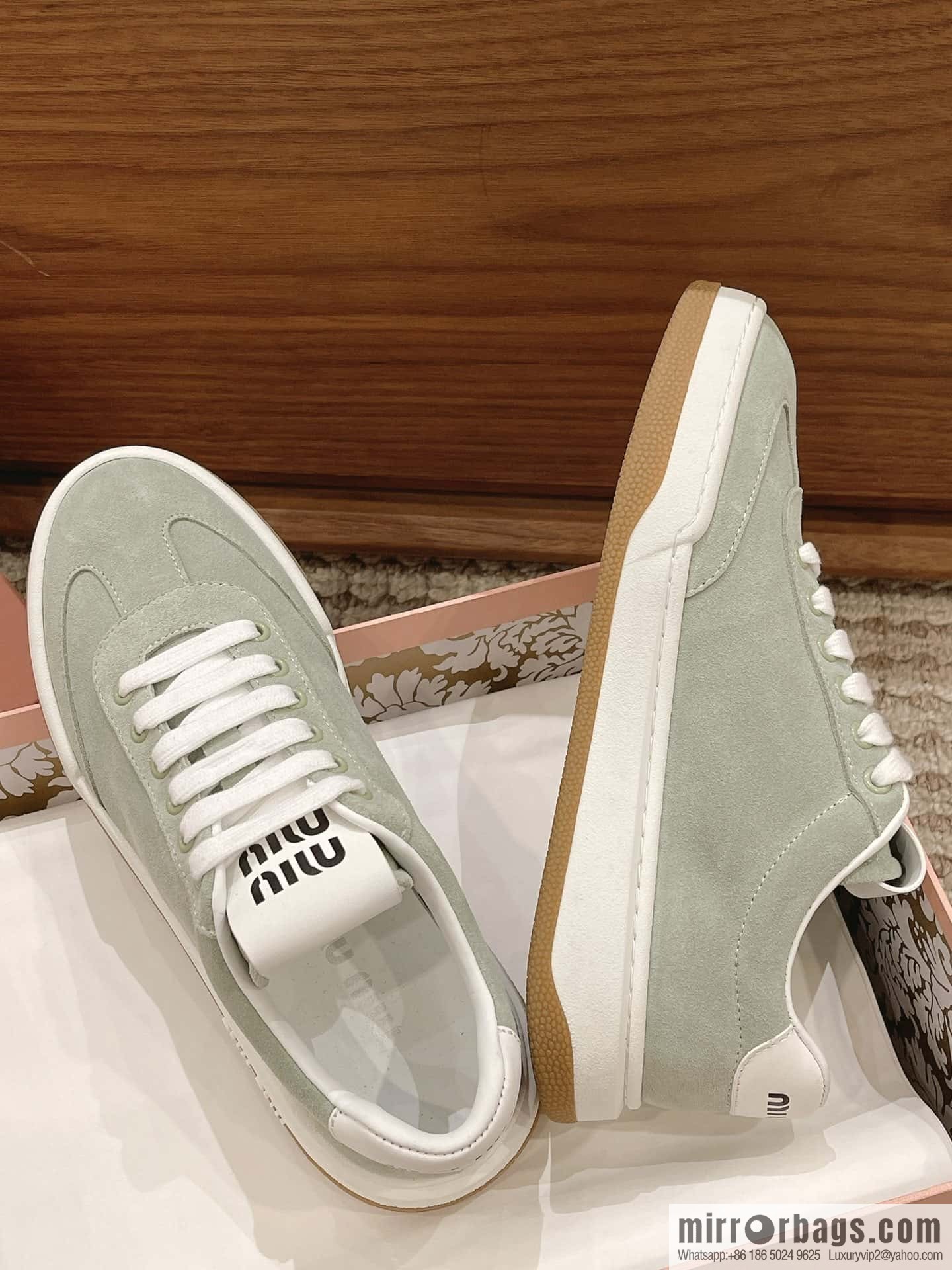 Miumiu ss24 new arrival~ miu's 2024 early spring new lace-up casual shoes, this lace-up casual shoes