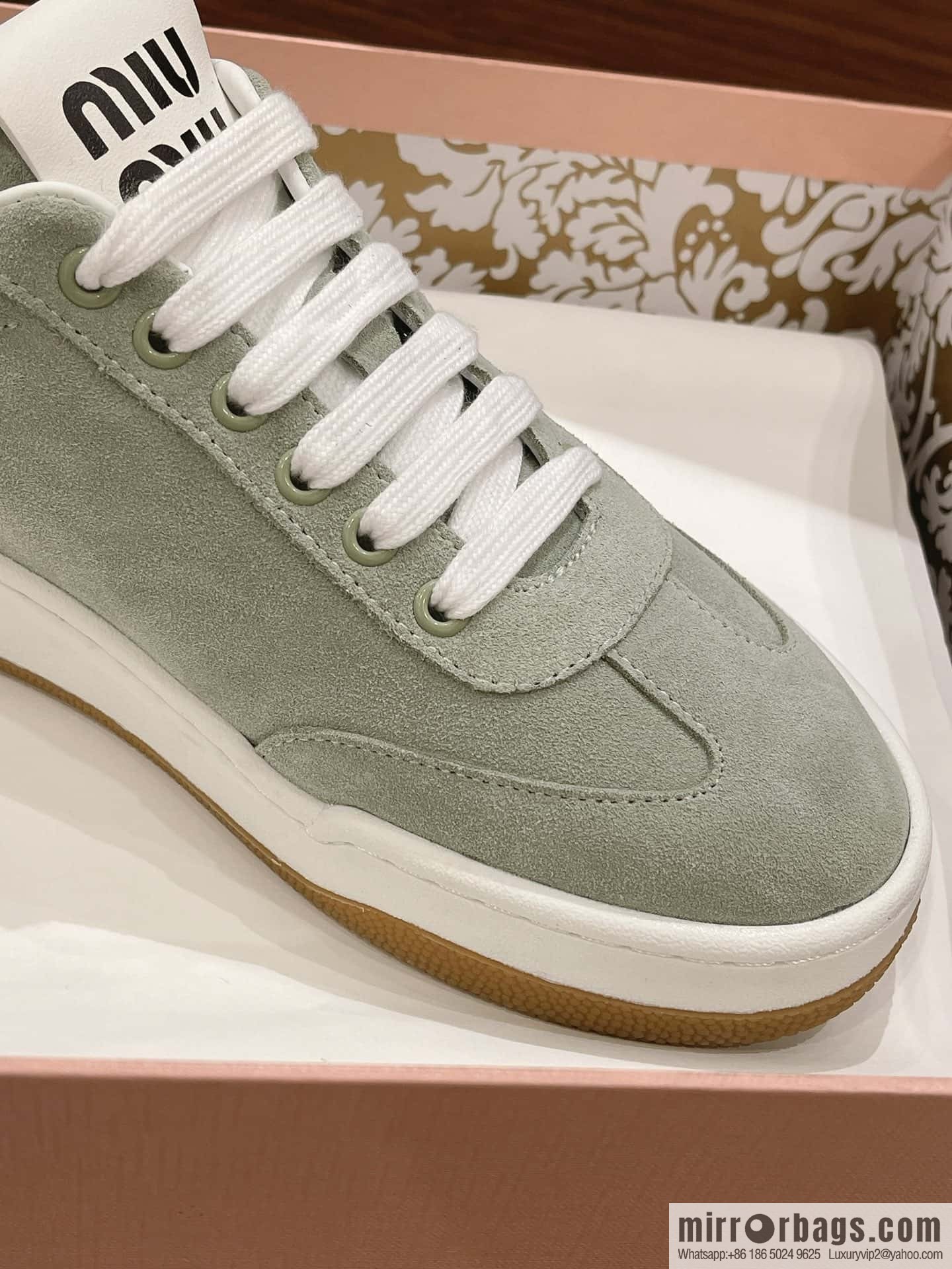 Miumiu ss24 new arrival~ miu's 2024 early spring new lace-up casual shoes, this lace-up casual shoes
