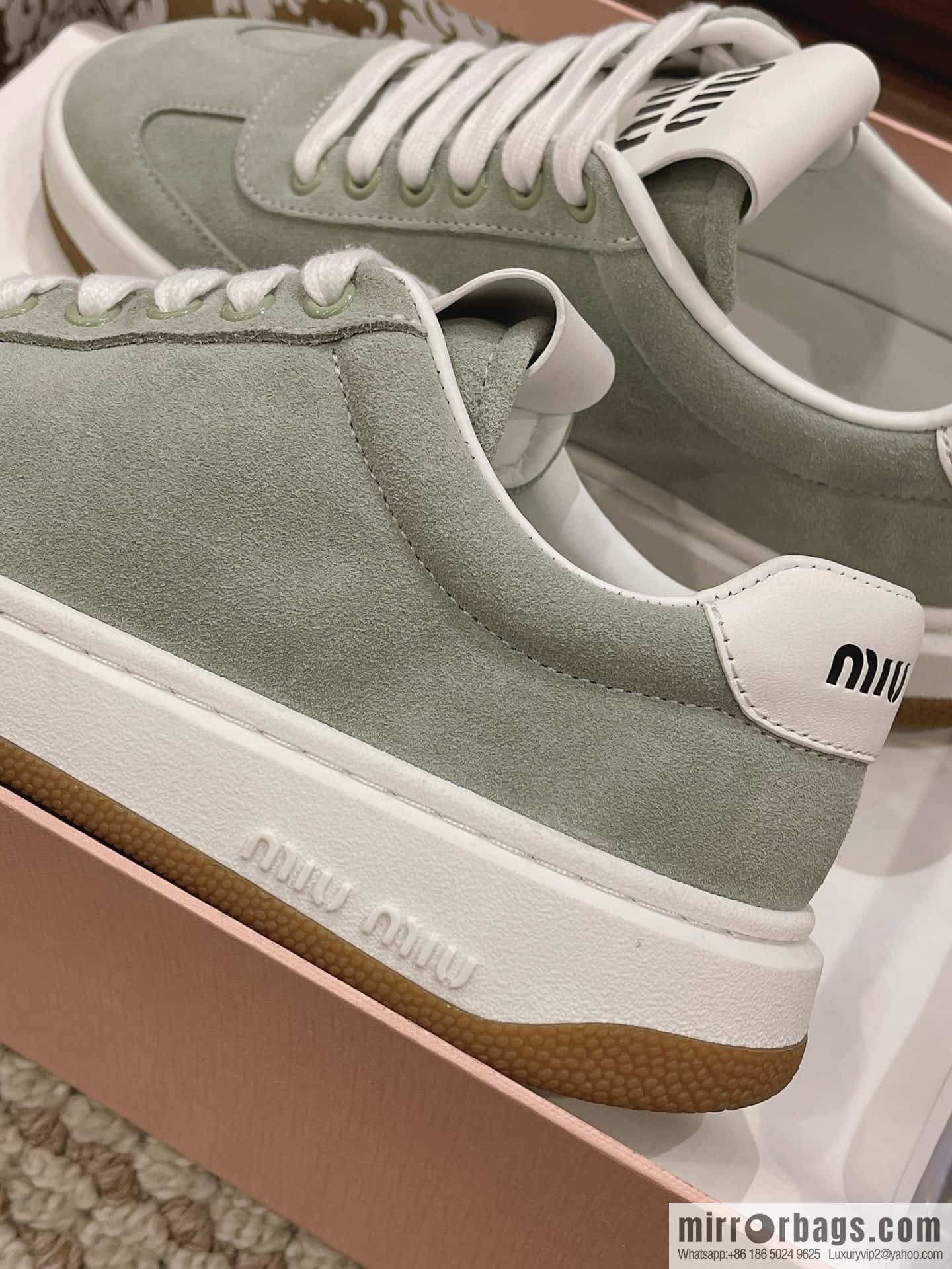 Miumiu ss24 new arrival~ miu's 2024 early spring new lace-up casual shoes, this lace-up casual shoes