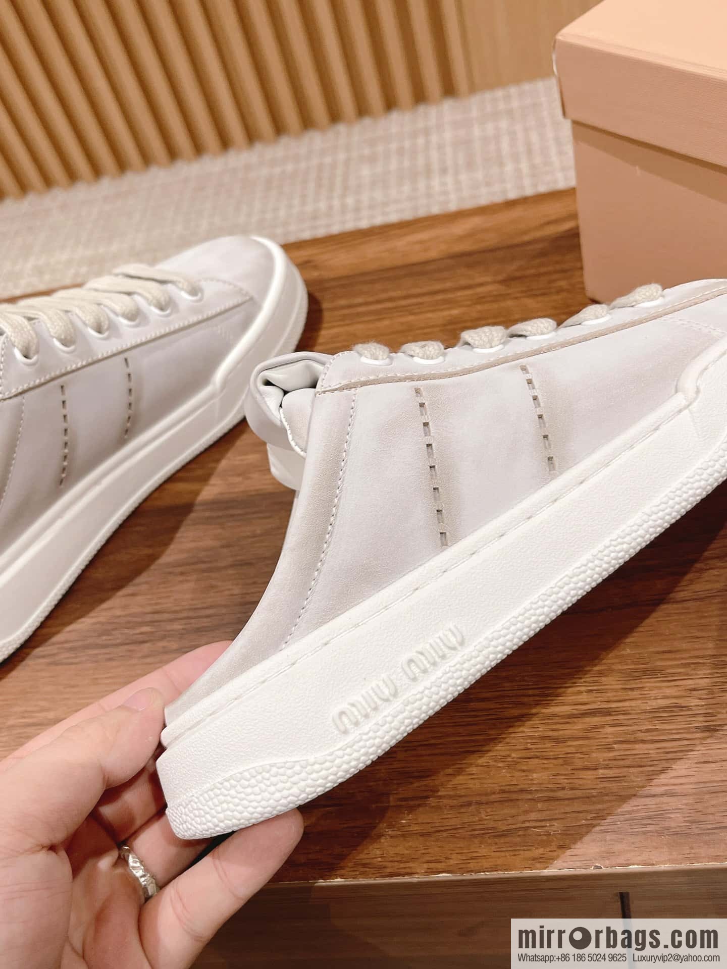 MIUMIU Miao Miao 2023 new American dirty shoes, the latest catwalk sports little white shoes in early spring
