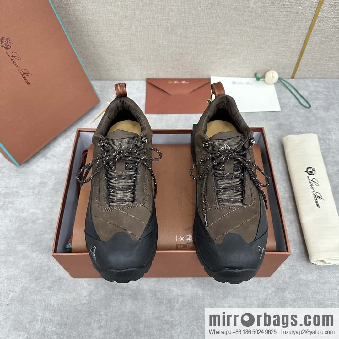 💋💍LP Home New Products Loro Pian Katharina Calfskin Suede, Sneakers, Hiking Shoes