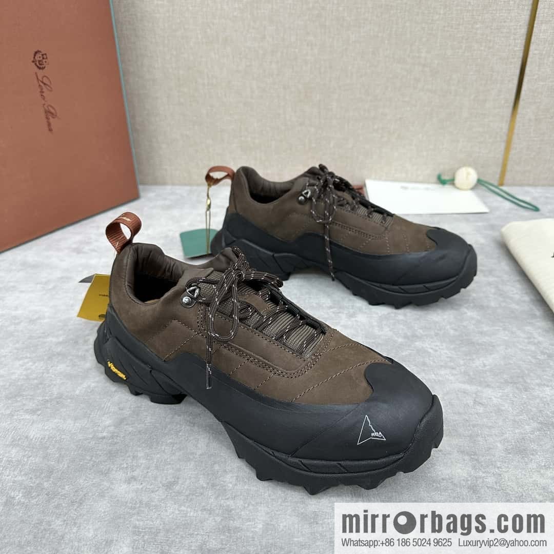 💋💍LP Home New Products Loro Pian Katharina Calfskin Suede, Sneakers, Hiking Shoes