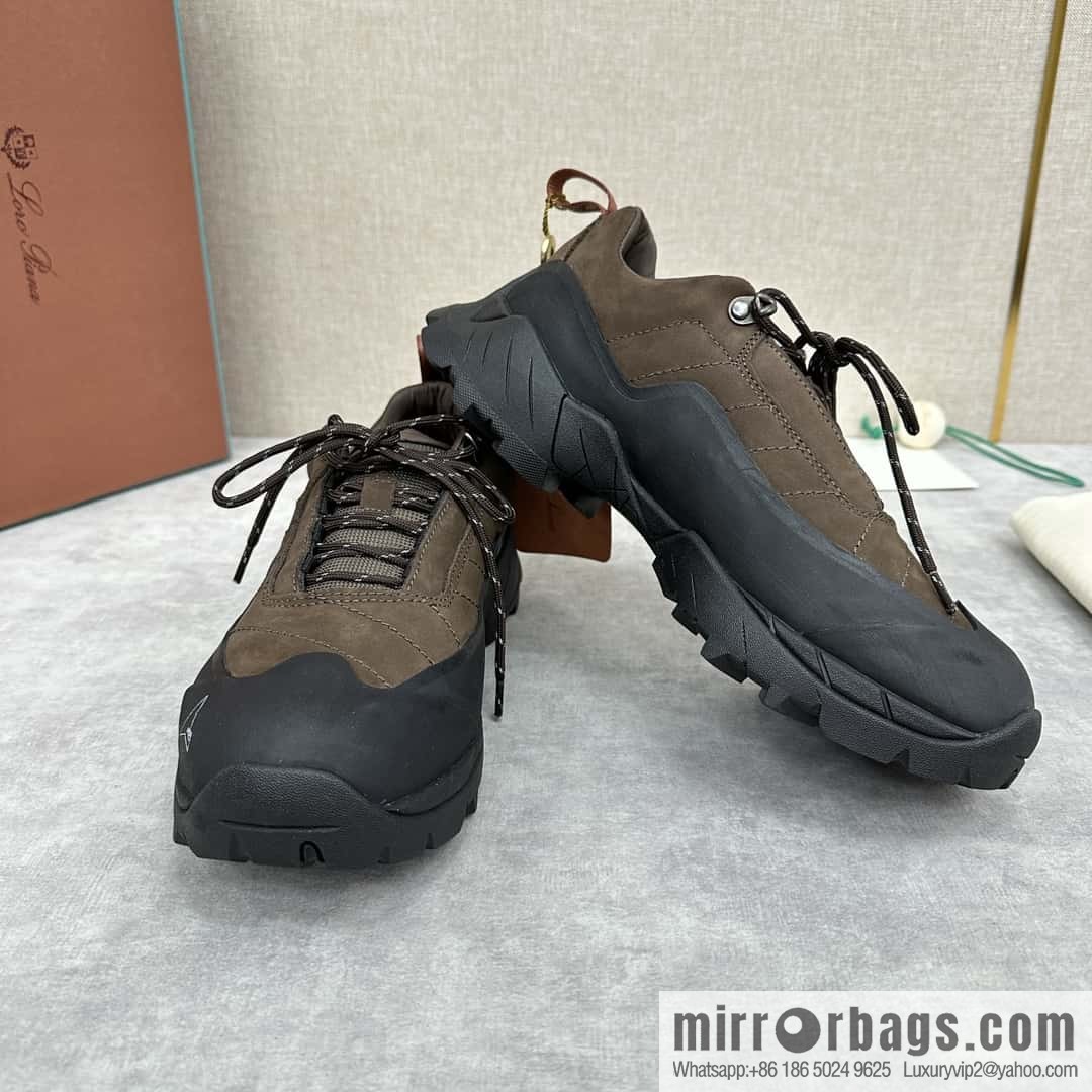 💋💍LP Home New Products Loro Pian Katharina Calfskin Suede, Sneakers, Hiking Shoes