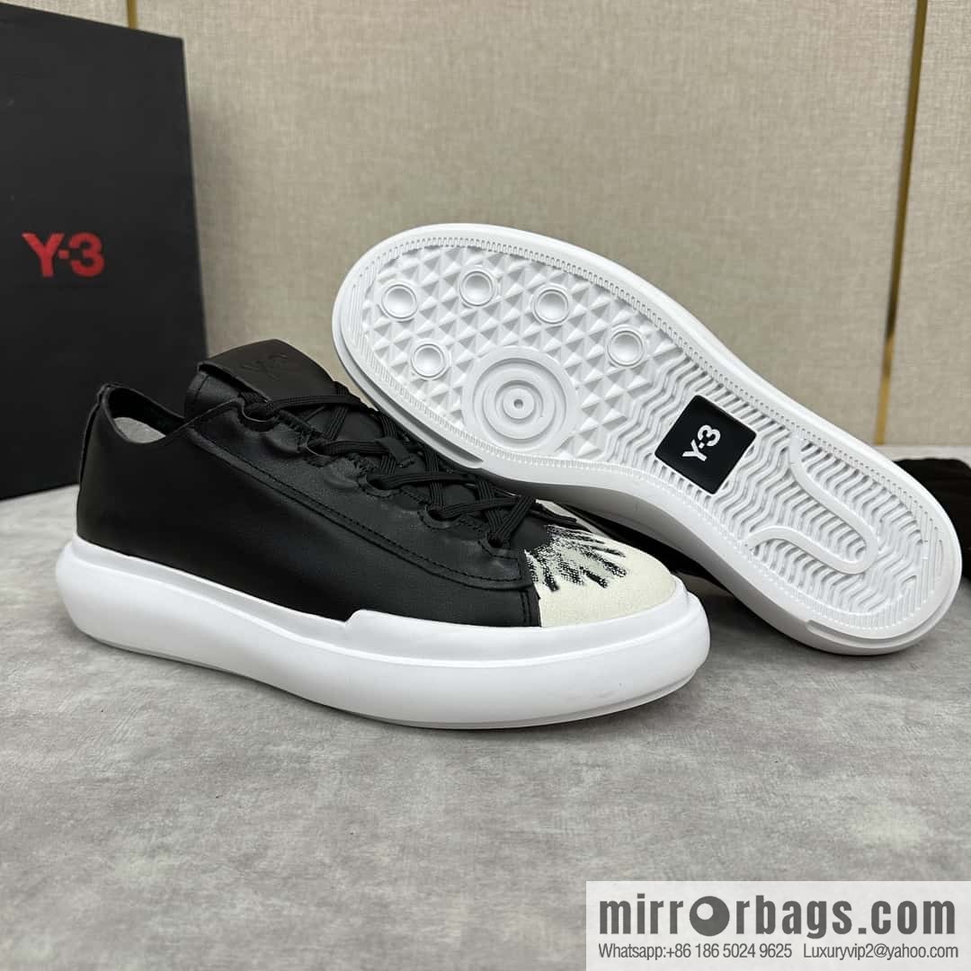 💋💍Y-3 new products, casual shoes board shoes, old man Yamamoto-Yoji graffiti toe lace-up versatile style platform men's board shoes