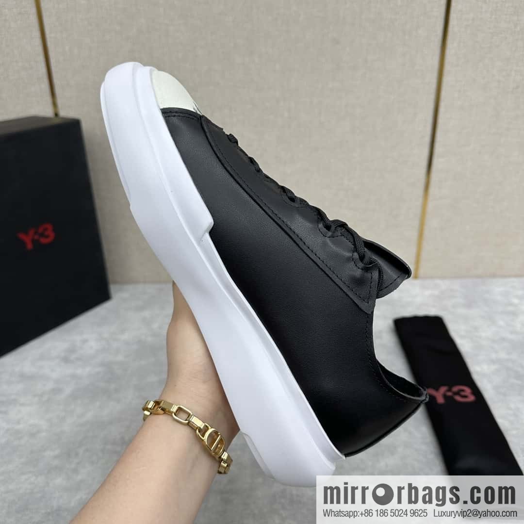 💋💍Y-3 new products, casual shoes board shoes, old man Yamamoto-Yoji graffiti toe lace-up versatile style platform men's board shoes