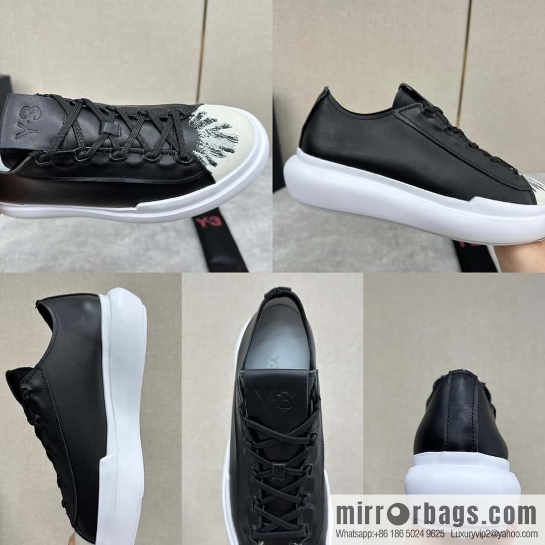 💋💍Y-3 new products, casual shoes board shoes, old man Yamamoto-Yoji graffiti toe lace-up versatile style platform men's board shoes