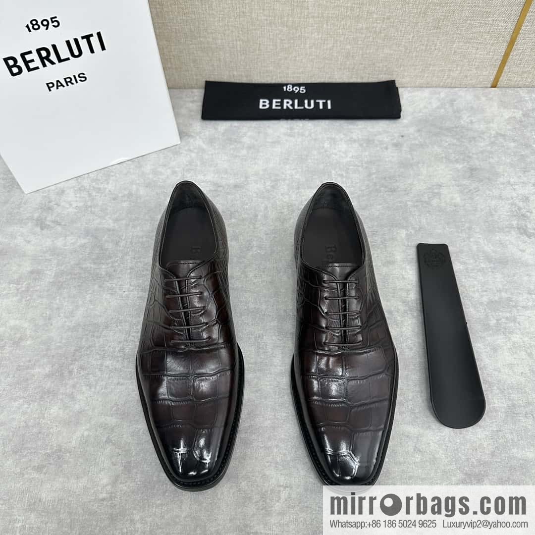 💋💍Berlut Bruti, new men's hand-polished formal leather shoes