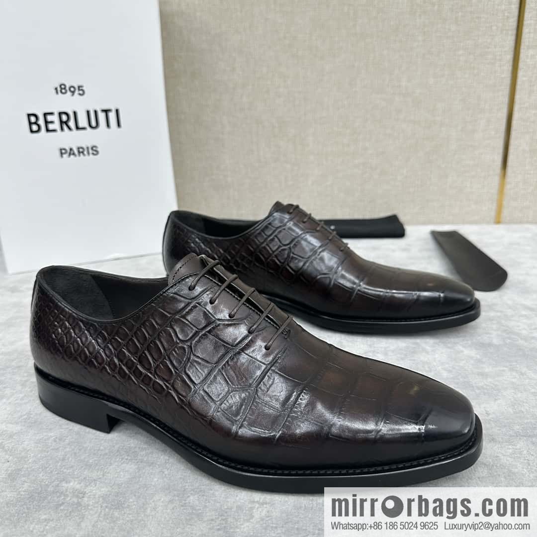 💋💍Berlut Bruti, new men's hand-polished formal leather shoes